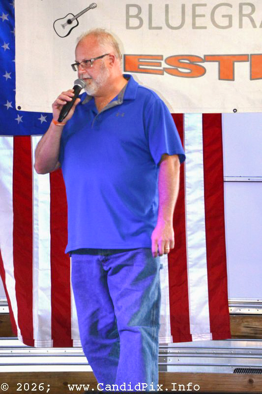 Karaoke prior to the 2026 Marshall Bluegrass Festival - photo © Bill Warren