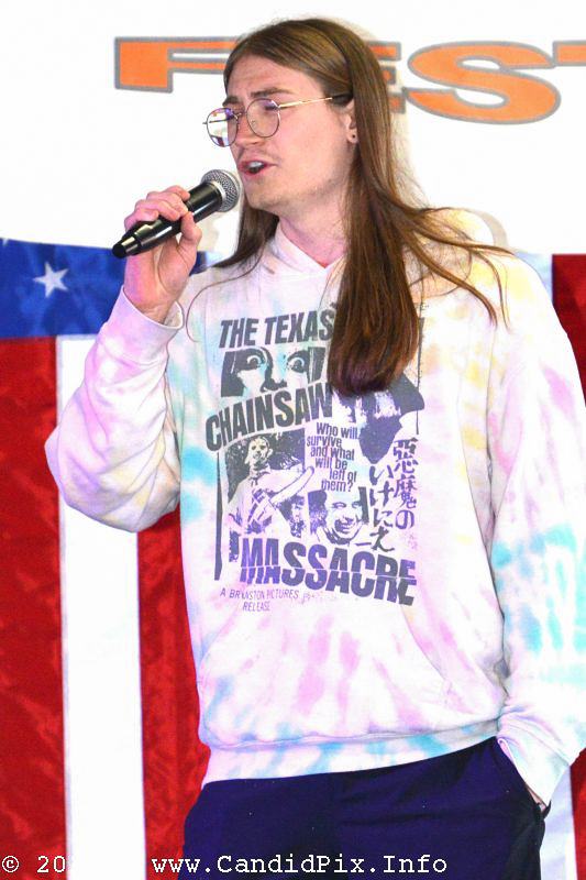 Karaoke prior to the 2026 Marshall Bluegrass Festival - photo © Bill Warren