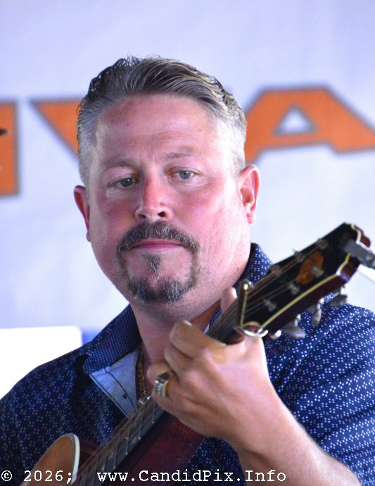 Jeremie Cole with Harbourtown at the 2026 Marshall Bluegrass Festival - photo © Bill Warren