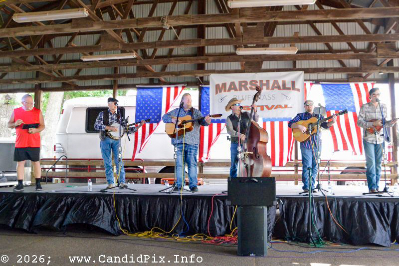 Edgar Loudermilk Band at the 2026 Marshall Bluegrass Festival - photo © Bill Warren