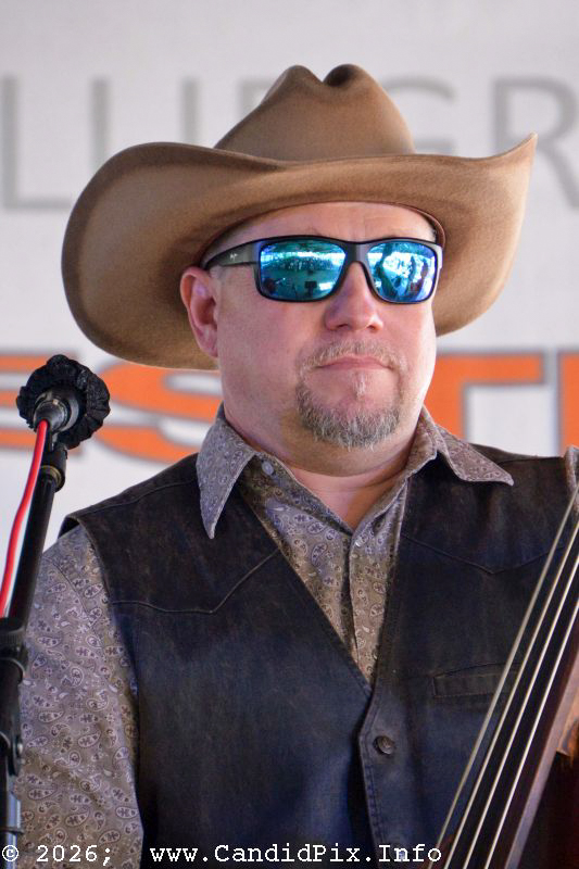 Edgar Loudermilk at the 2026 Marshall Bluegrass Festival - photo © Bill Warren