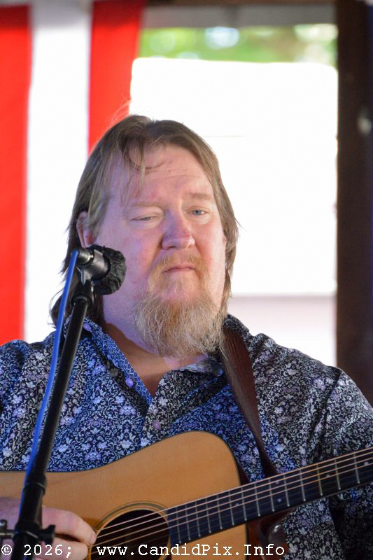 Tucker McCandless with the Edgar Loudermilk Band at the 2026 Marshall Bluegrass Festival - photo © Bill Warren