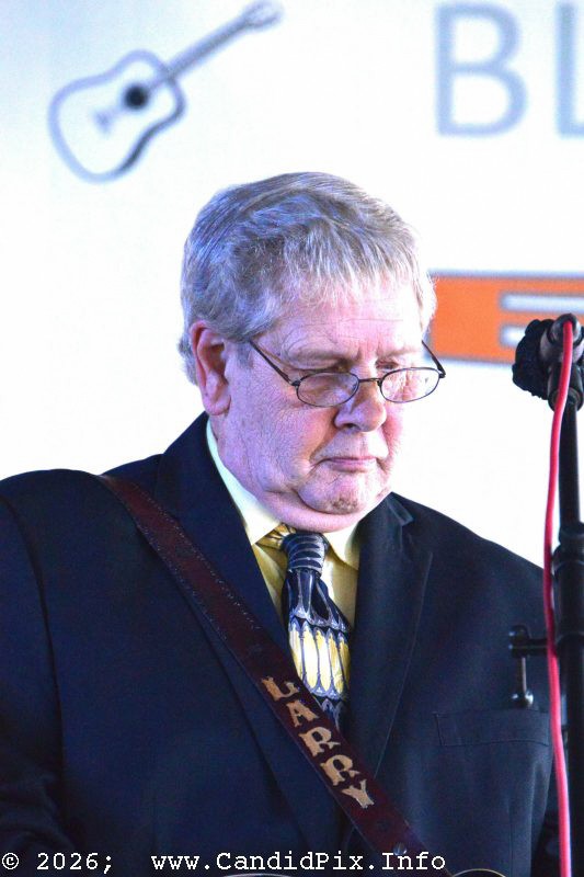 Larry Efaw with The Bluegrass Mountaineers at the 2026 Marshall Bluegrass Festival - photo © Bill Warren