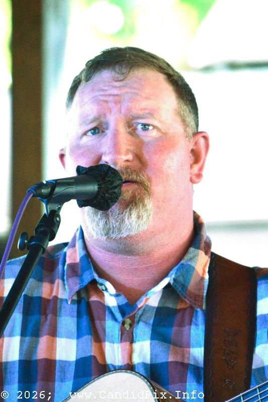 Tony Zapolnik with the High Tymes reunion at the 2026 Marshall Bluegrass Festival - photo © Bill Warren