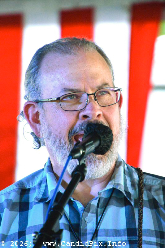 Keith Wallen with the High Tymes reunion at the 2026 Marshall Bluegrass Festival - photo © Bill Warren