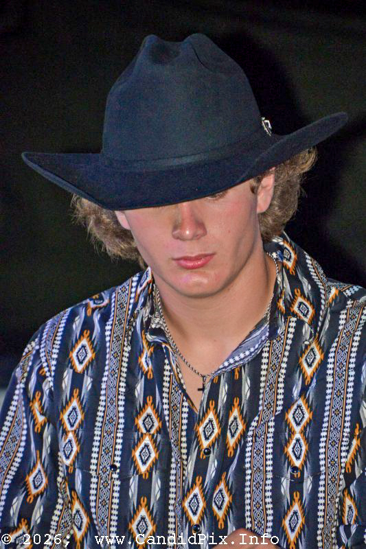 Lucas Galloway with the Tyler Gitchel Band at the 2026 Marshall Bluegrass Festival - photo © Bill Warren