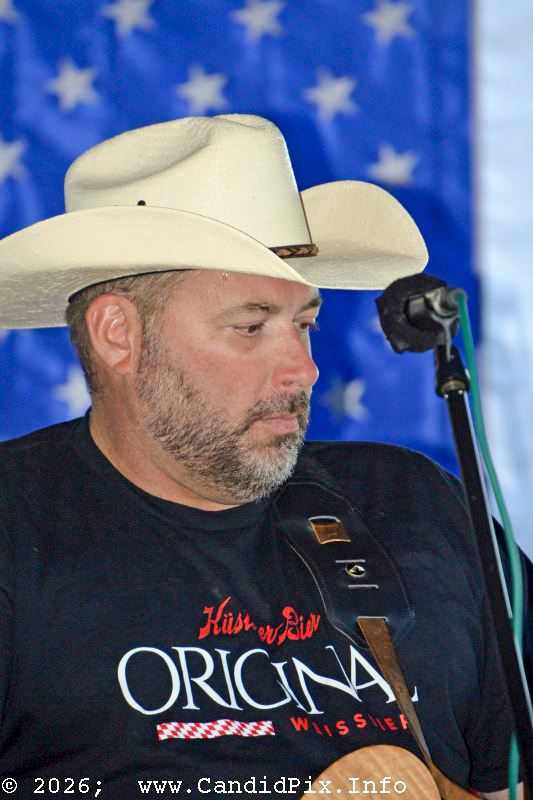 Luke Gitchel with the Tyler Gitchel Band at the 2026 Marshall Bluegrass Festival - photo © Bill Warren