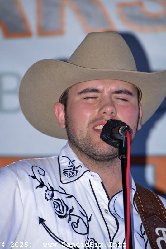 Tyler Gitchel at the 2026 Marshall Bluegrass Festival - photo © Bill Warren
