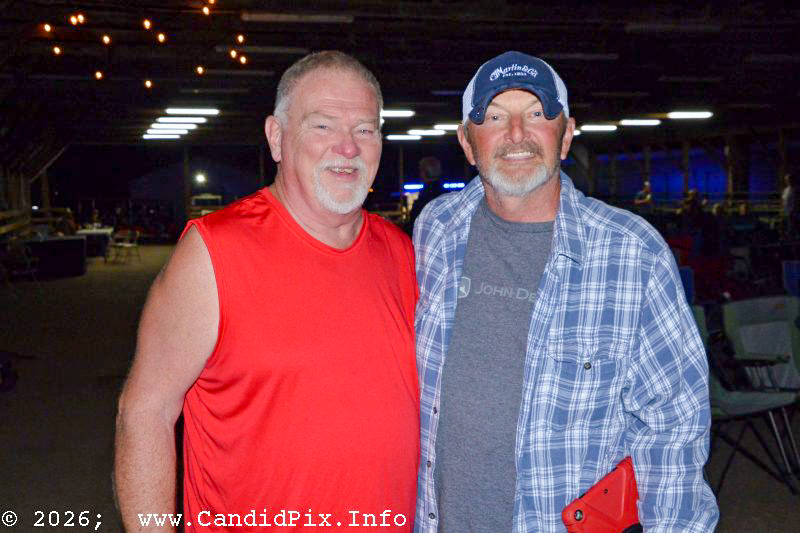 Soundmen Dale Perry and Donnie Carver at the 2026 Marshall Bluegrass Festival - photo © Bill Warren