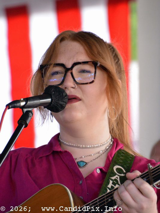 Charla Freeland at the 2026 Marshall Bluegrass Festival - photo © Bill Warren