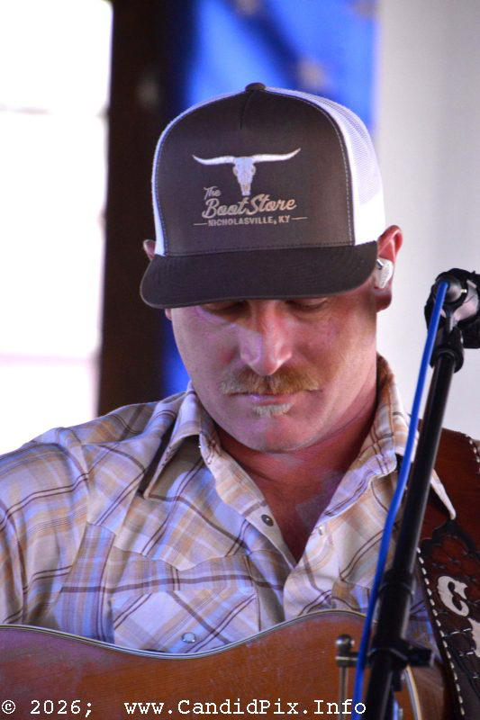 Caleb Daugherty at the 2026 Marshall Bluegrass Festival - photo © Bill Warren