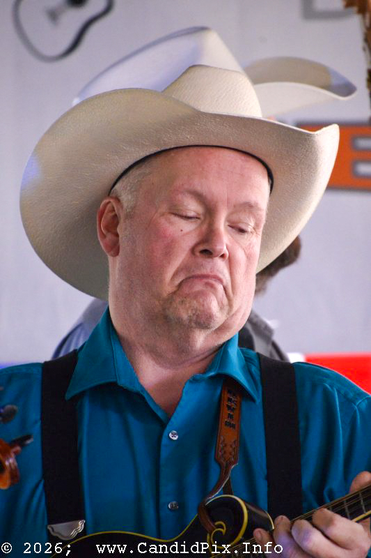 Kevin Prater at the 2026 Marshall Bluegrass Festival - photo © Bill Warren