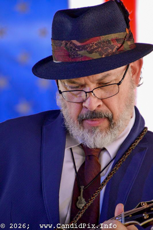 Keith Wallen with The David Mayfield Parade at the 2026 Marshall Bluegrass Festival - photo © Bill Warren