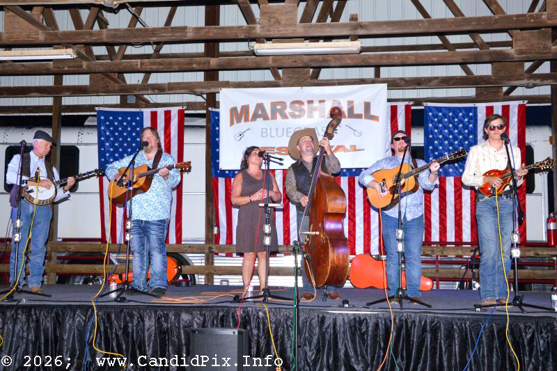 Edgar Loudermilk Band at the 2026 Marshall Bluegrass Festival - photo © Bill Warren