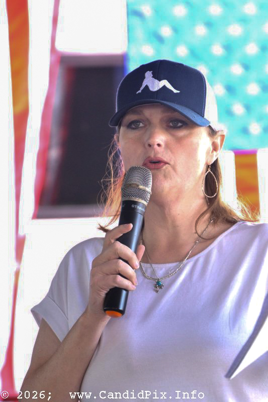 Jennifer Strickland Zapolnik at the 2026 Marshall Bluegrass Festival - photo © Bill Warren