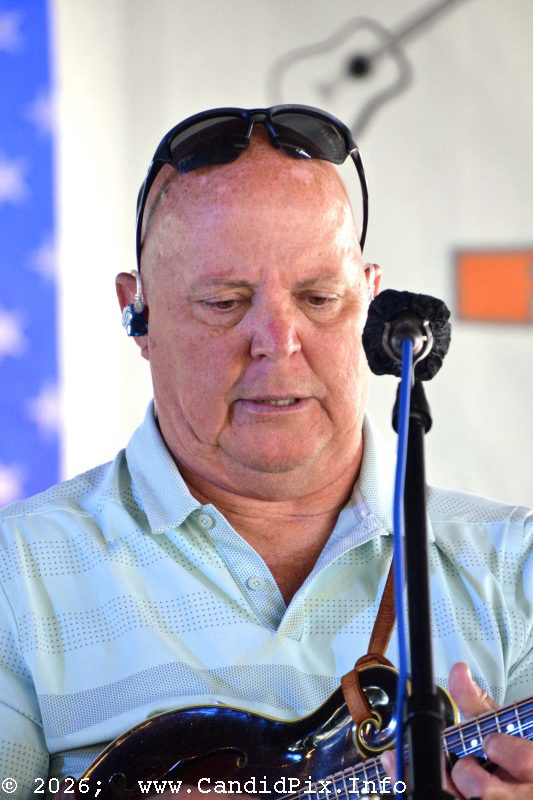 Phil Lawrence with Jonny Estep and Lonesome Blend at the 2026 Marshall Bluegrass Festival - photo © Bill Warren