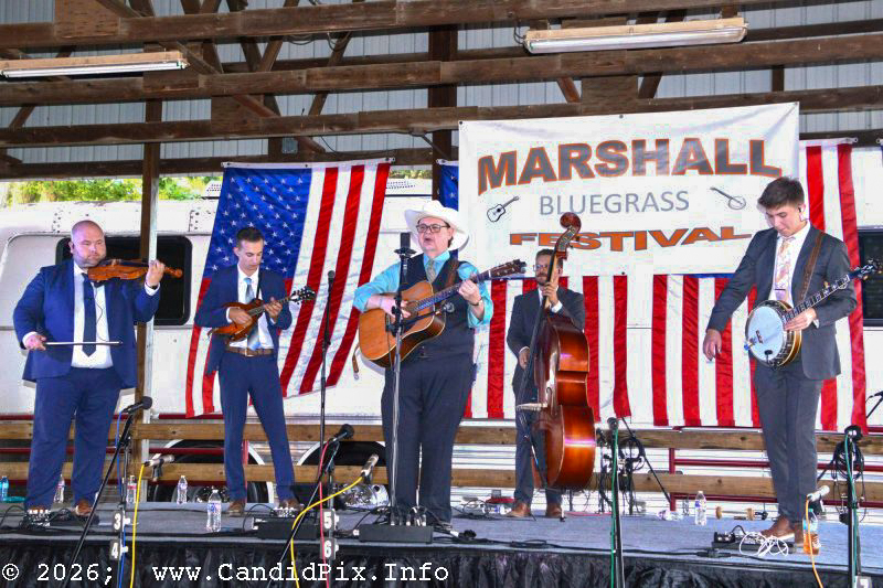Junior Sisk & Ramblers Choice at the 2026 Marshall Bluegrass Festival - photo © Bill Warren