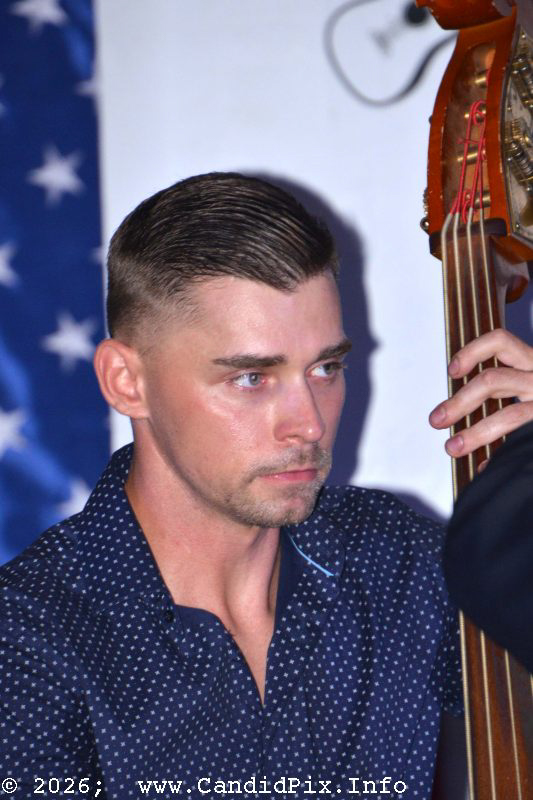 Nate Stevens with The Marshall All-Star Band at the 2026 Marshall Bluegrass Festival - photo © Bill Warren