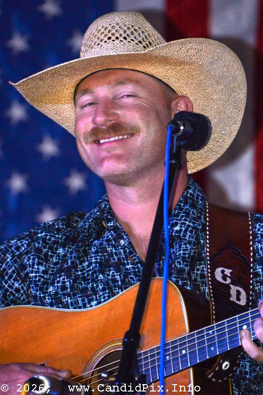 Caleb Daugherty with The Marshall All-Star Band at the 2026 Marshall Bluegrass Festival - photo © Bill Warren