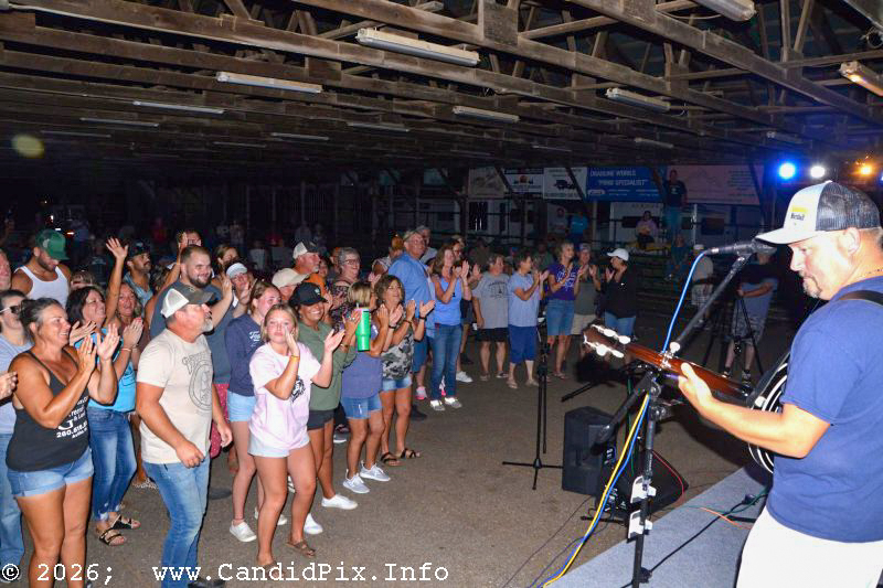 Enthusiastic crowd for The Marshall All-Star Band at the 2026 Marshall Bluegrass Festival - photo © Bill Warren