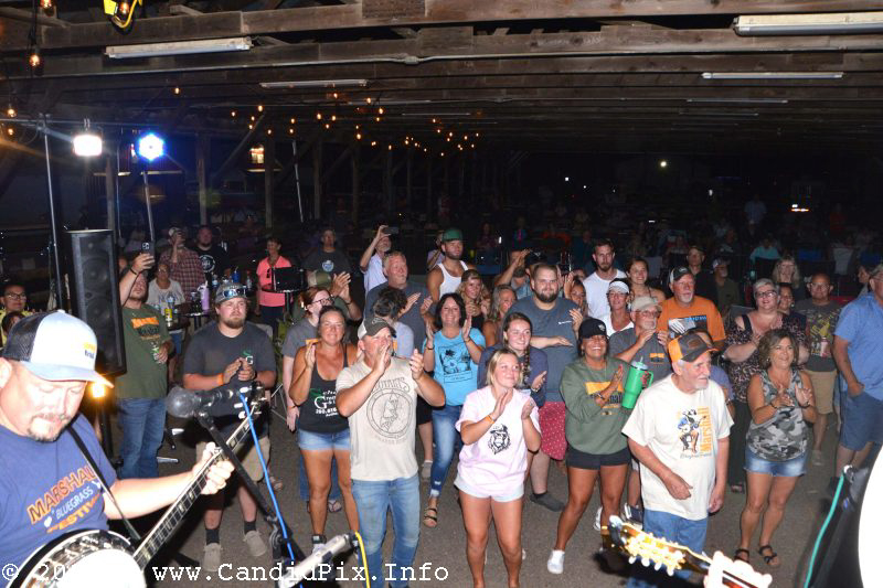Enthusiastic crowd for The Marshall All-Star Band at the 2026 Marshall Bluegrass Festival - photo © Bill Warren
