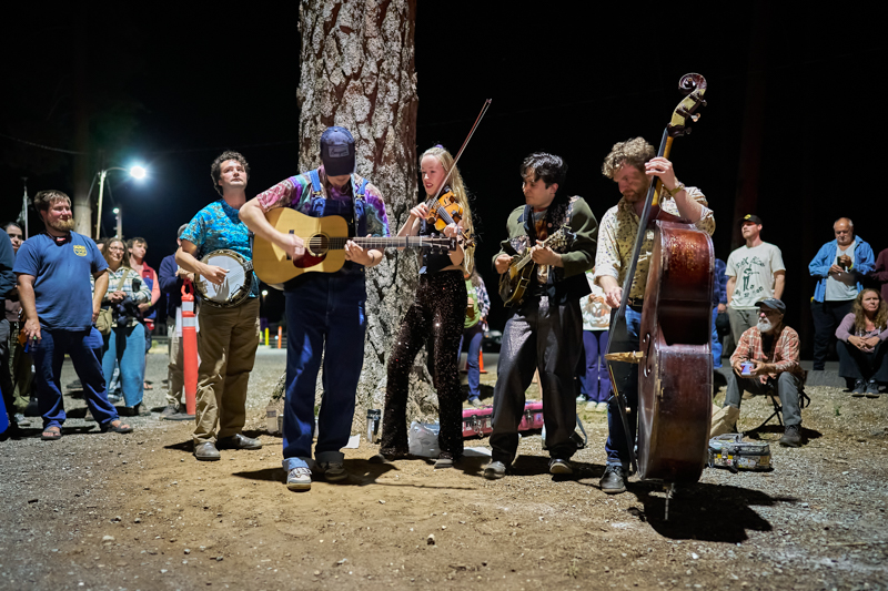 Bronwyn performs with her band late night at the 2026 CBA Father's Day Bluegrass Festival - photo © Evan Thompson