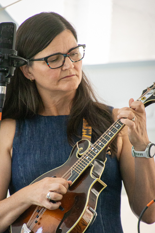 Nicole Snider with The Black-Eyed Suzies at the 2026 Bluegrass on the Grass at Dickinson College (7/11/26) - photo © Frank Baker