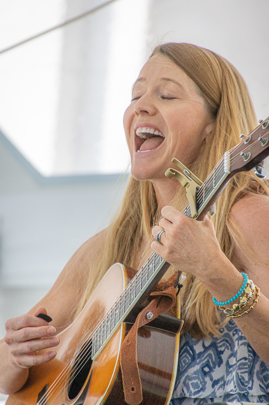 Jennifer Reynolds with The Black-Eyed Suzies at the 2026 Bluegrass on the Grass at Dickinson College (7/11/26) - photo © Frank Baker