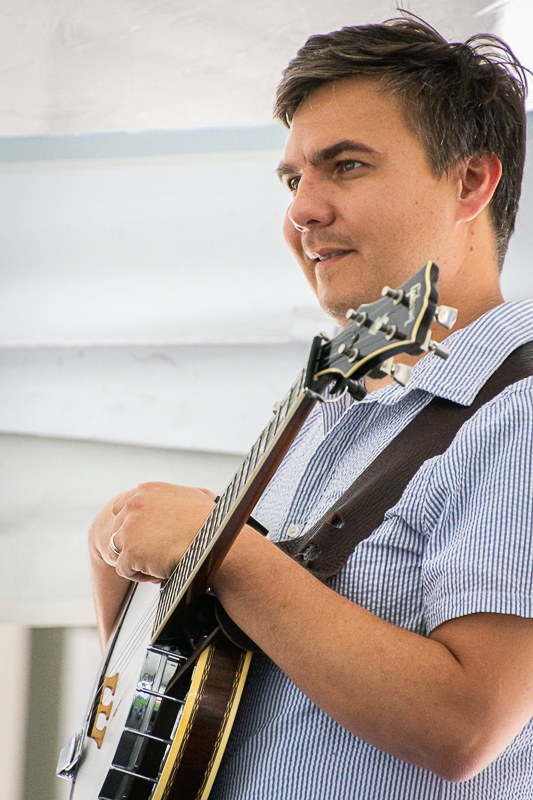 Cody Jordan with Tessa McCoy & the State Birds at the 2026 Bluegrass on the Grass festival - photo © Frank Baker