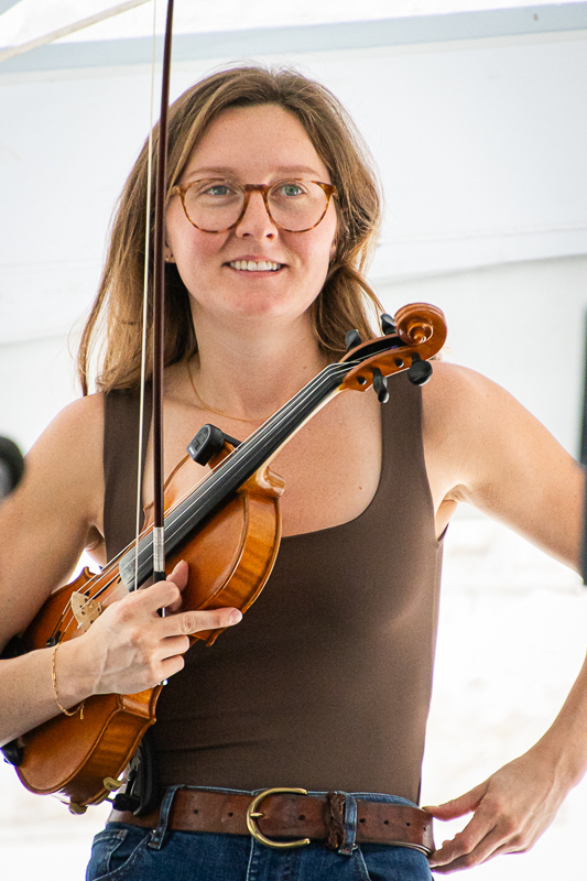 Tessa McCoy with the State Birds at the 2026 Bluegrass on the Grass festival - photo © Frank Baker