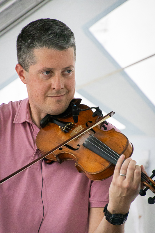 Patrick McAvinue with Charm City Junction at the 2026 Bluegrass on the Grass at Dickinson College (7/11/26) - photo © Frank Baker