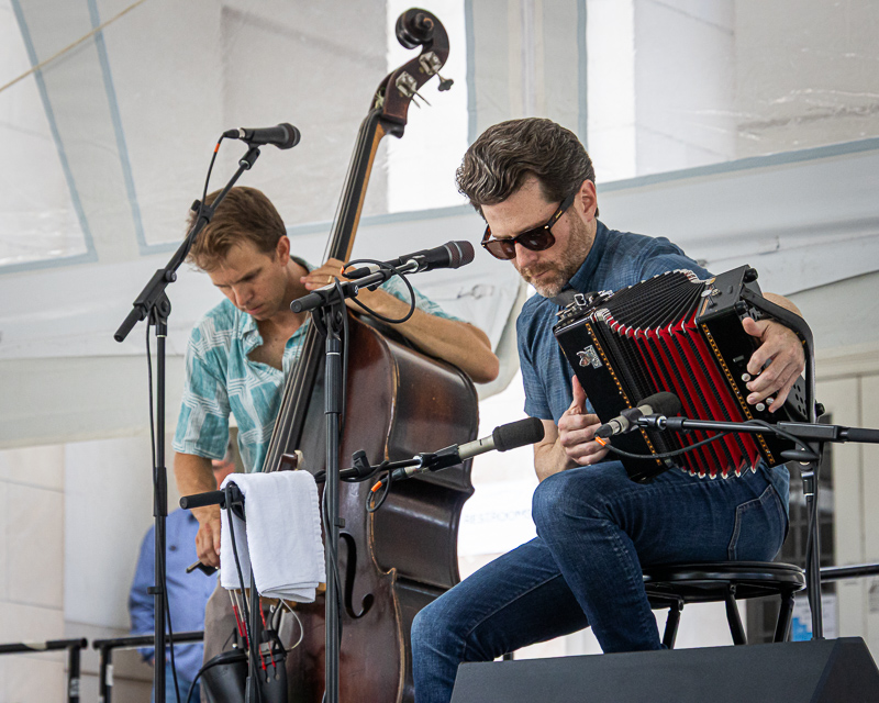Alex Lacquement and Sean McComiskey with Charm City Junction at the 2026 Bluegrass on the Grass at Dickinson College (7/11/26) - photo © Frank Baker
