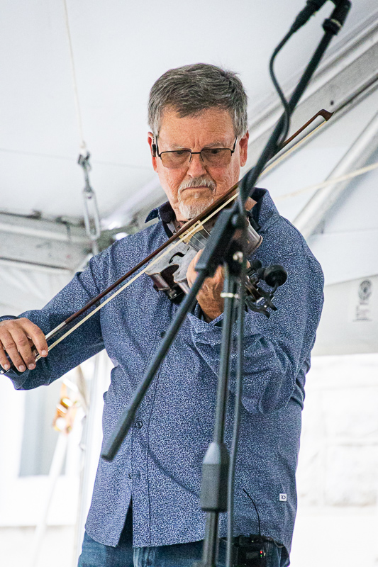 Mike Hartgrove with Lonesome River Band at the 2026 Bluegrass on the Grass at Dickinson College (7/11/26) - photo © Frank Baker
