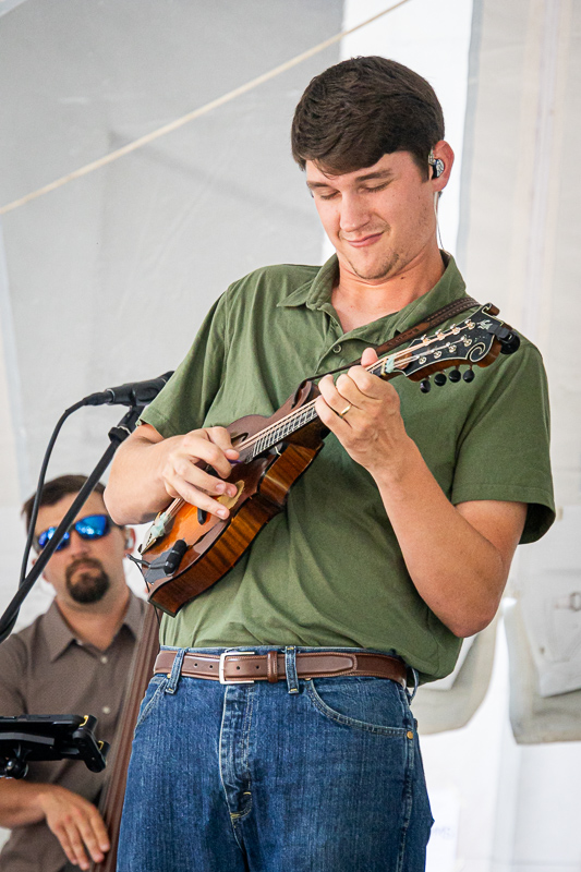 Adam Miller with Lonesome River Band at the 2026 Bluegrass on the Grass at Dickinson College (7/11/26) - photo © Frank Baker