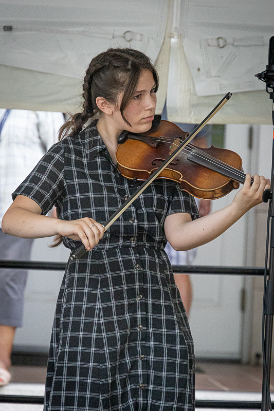 Fletcher Bright Memorial Grant recipient Mollie Longenecker (13) at the 2026 Bluegrass on the Grass festival - photo © Frank Baker