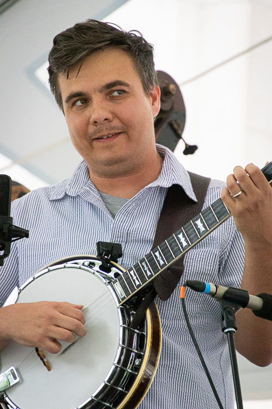 Cody Jordan with Tessa McCoy & the State Birds at the 2026 Bluegrass on the Grass festival - photo © Frank Baker