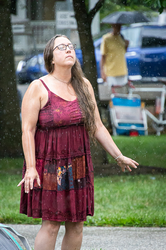 The rains they came at the 2026 Bluegrass on the Grass at Dickinson College (7/11/26) - photo © Frank Baker
