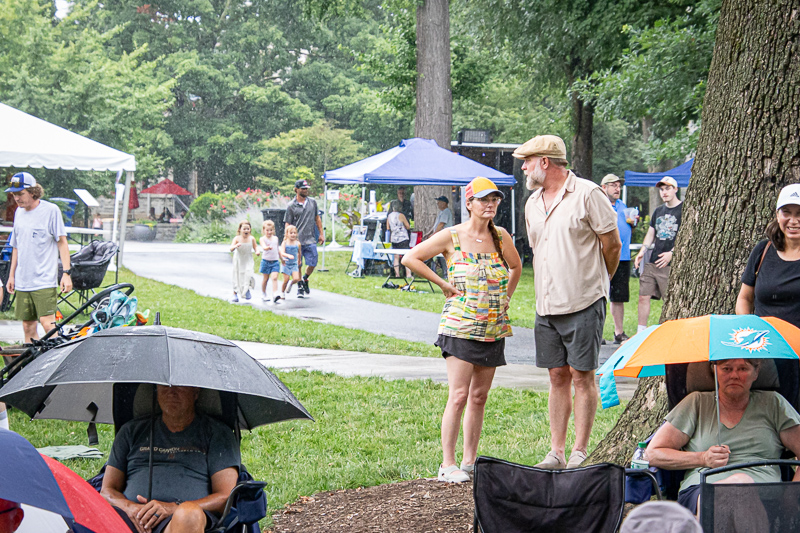The rains they came at the 2026 Bluegrass on the Grass at Dickinson College (7/11/26) - photo © Frank Baker