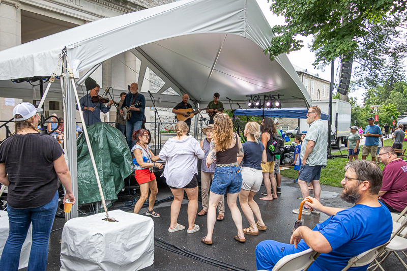 Dancing to Lonesome River Band at the 2026 Bluegrass on the Grass at Dickinson College (7/11/26) - photo © Frank Baker