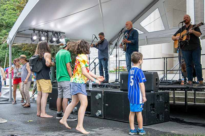 Dancing to Lonesome River Band at the 2026 Bluegrass on the Grass at Dickinson College (7/11/26) - photo © Frank Baker