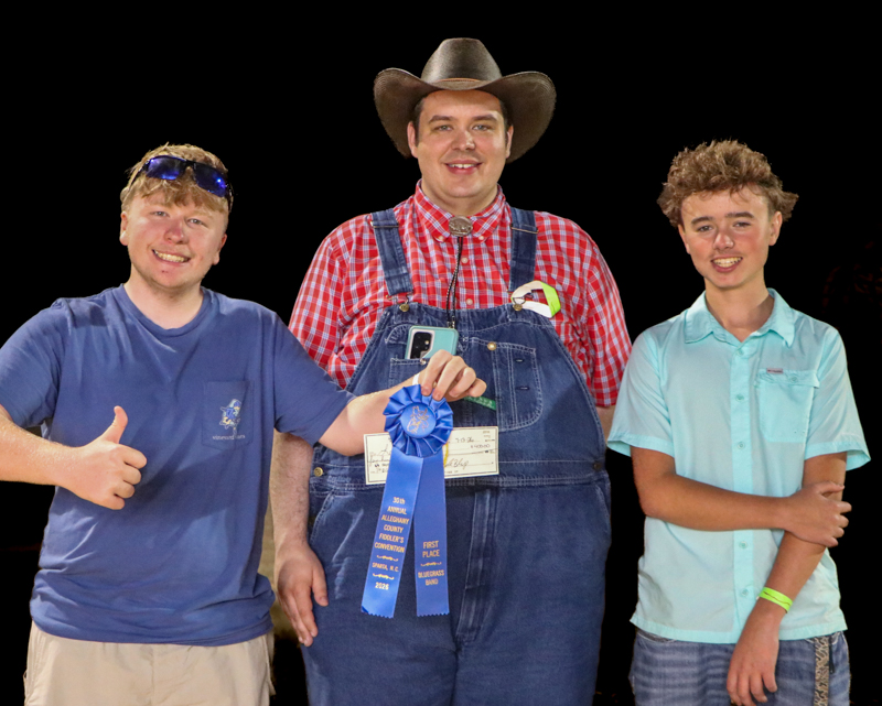 Granite City Grass, 1st Place Bluegrass Band at the 2026 Alleghany County Fiddlers' Convention - photo © G. Nicholas Hancock