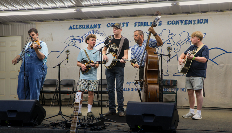 Granite City Grass at the 2026 Alleghany County Fiddlers' Convention - photo © G. Nicholas Hancock