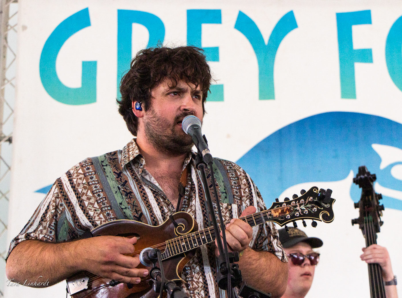 Harry Clark with East Nash Grass at the 2026 Grey Fox Bluegrass Festival - photo © Tara Linhardt