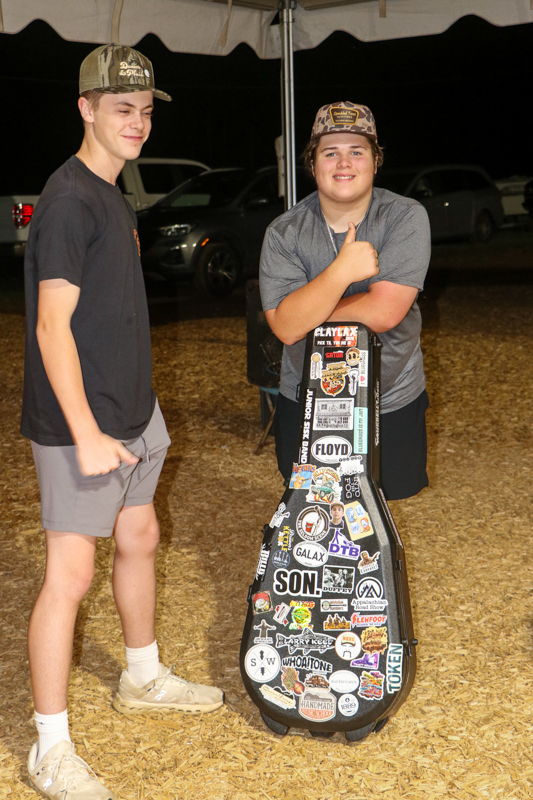 Hudson Mikeal and Truett Wagner at the 2026 Alleghany County Fiddlers' Convention - photo © G. Nicholas Hancock