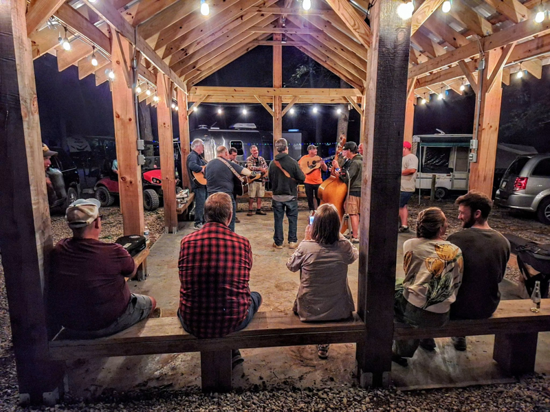 Jamming at the 2026 Bill Monroe Bluegrass Festival - photo © Jack E. Harden
