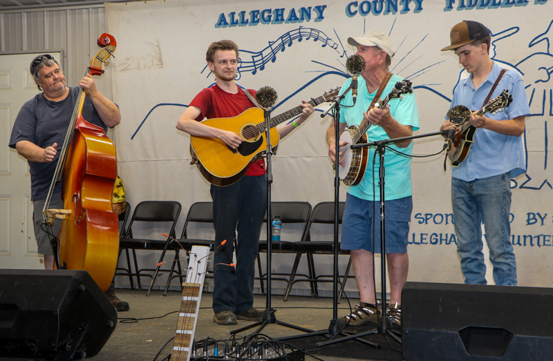 Jones Ridge Boys at the 2026 Alleghany County Fiddlers' Convention - photo © G. Nicholas Hancock