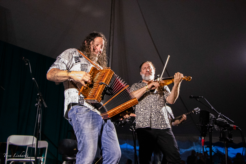Rejean Brunet and Olivier Demers with Le Vent Du Nord at the 2026 Grey Fox Bluegrass Festival - photo © Tara Linhardt
