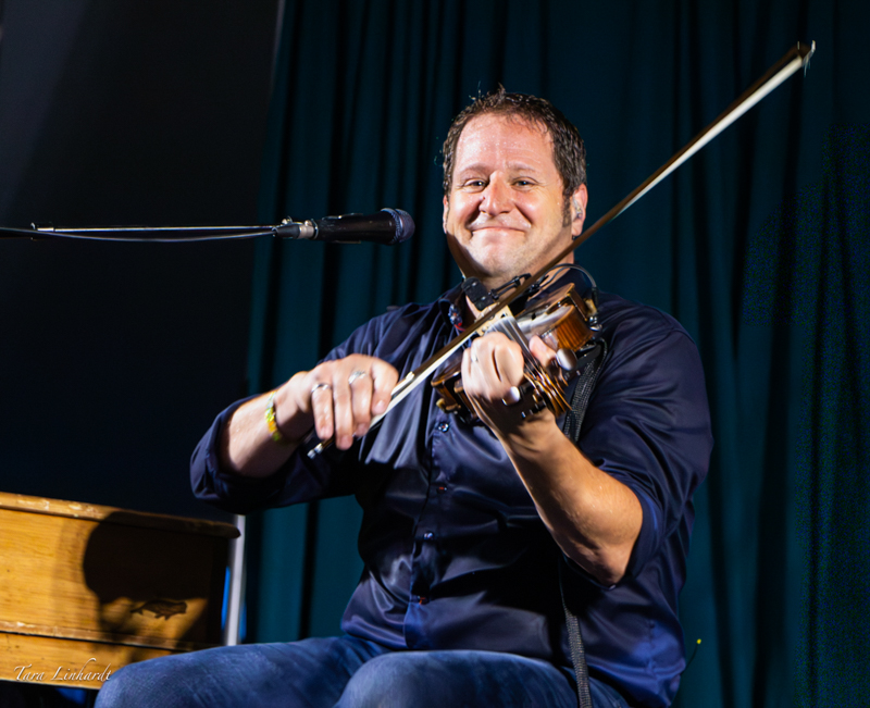 Andre Brunet with Le Vent Du Nord at the 2026 Grey Fox Bluegrass Festival - photo © Tara Linhardt