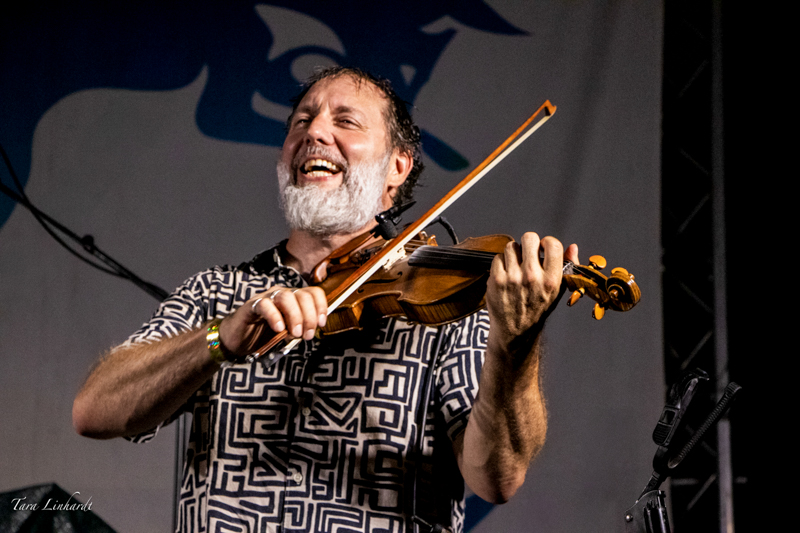 Olivier Demers with Le Vent Du Nord at the 2026 Grey Fox Bluegrass Festival - photo © Tara Linhardt