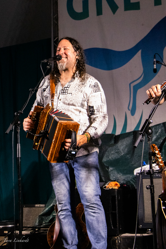 Rejean Brunet with Le Vent Du Nord at the 2026 Grey Fox Bluegrass Festival - photo © Tara Linhardt
